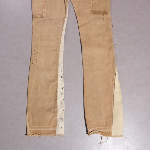 Valabasas Carpenter Stacked Flared Splatter Distressed Brown Jeans Men's 31x35 - Picture 8 of 8